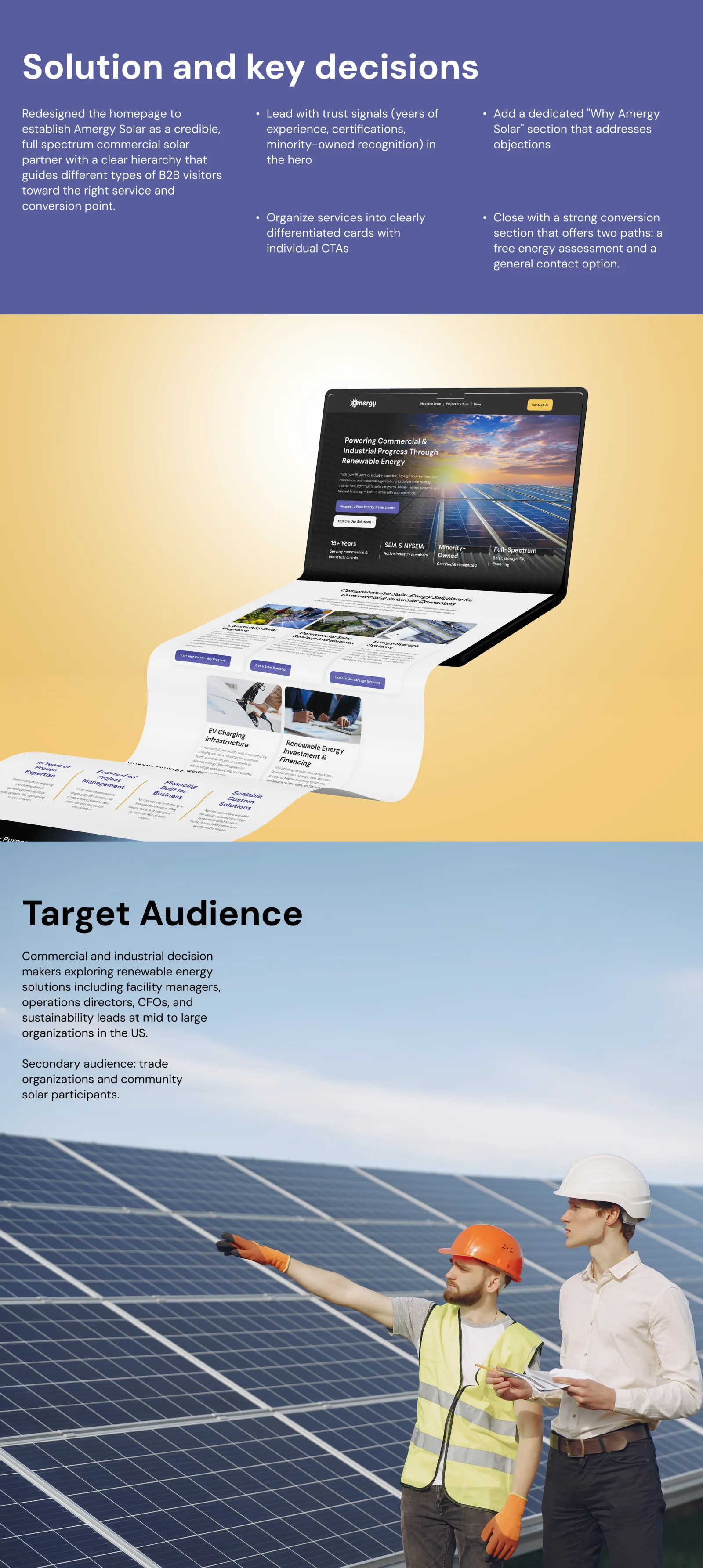 Amergy Solar: Landing Page Redesign