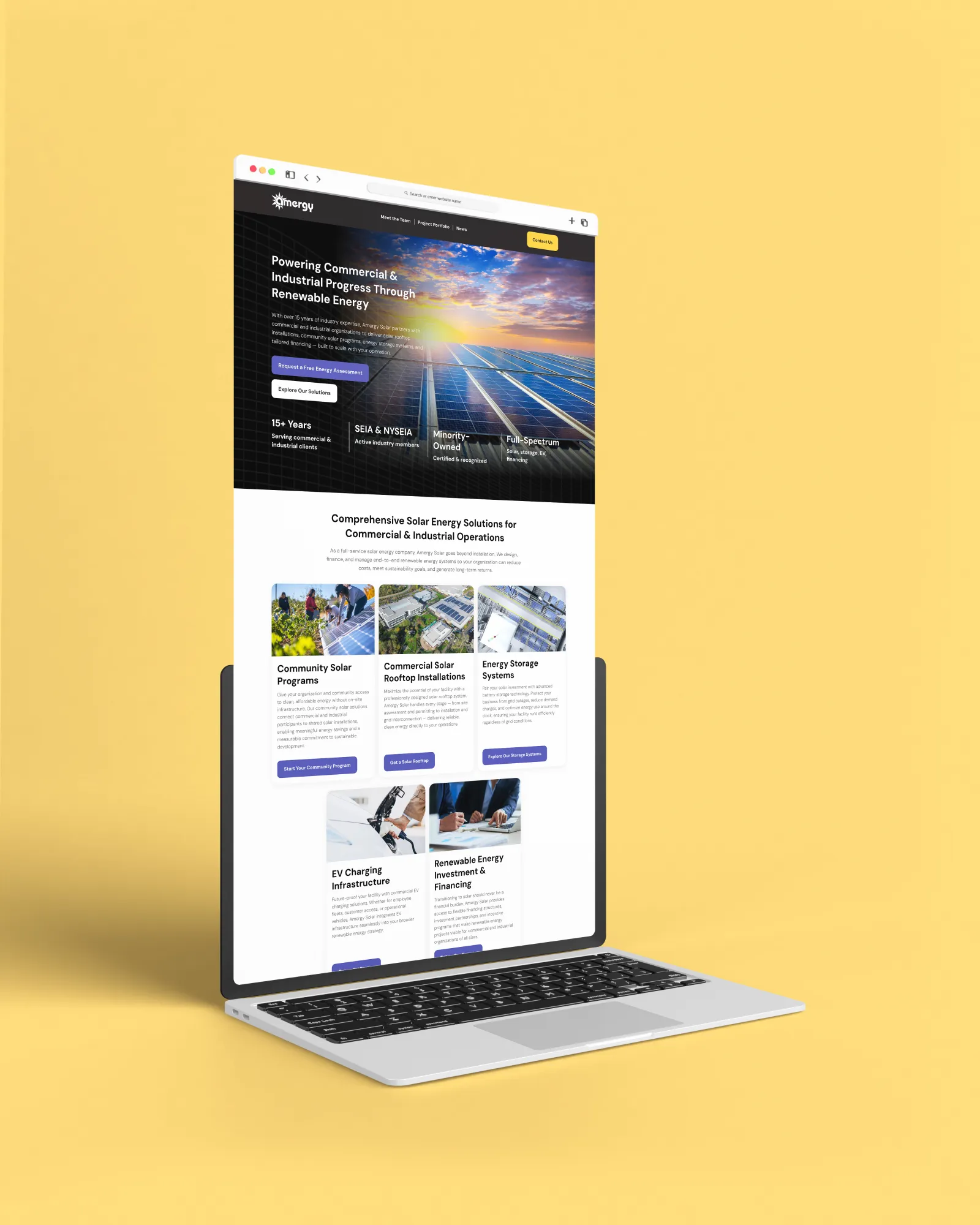 Amergy Solar: Landing Page Redesign
