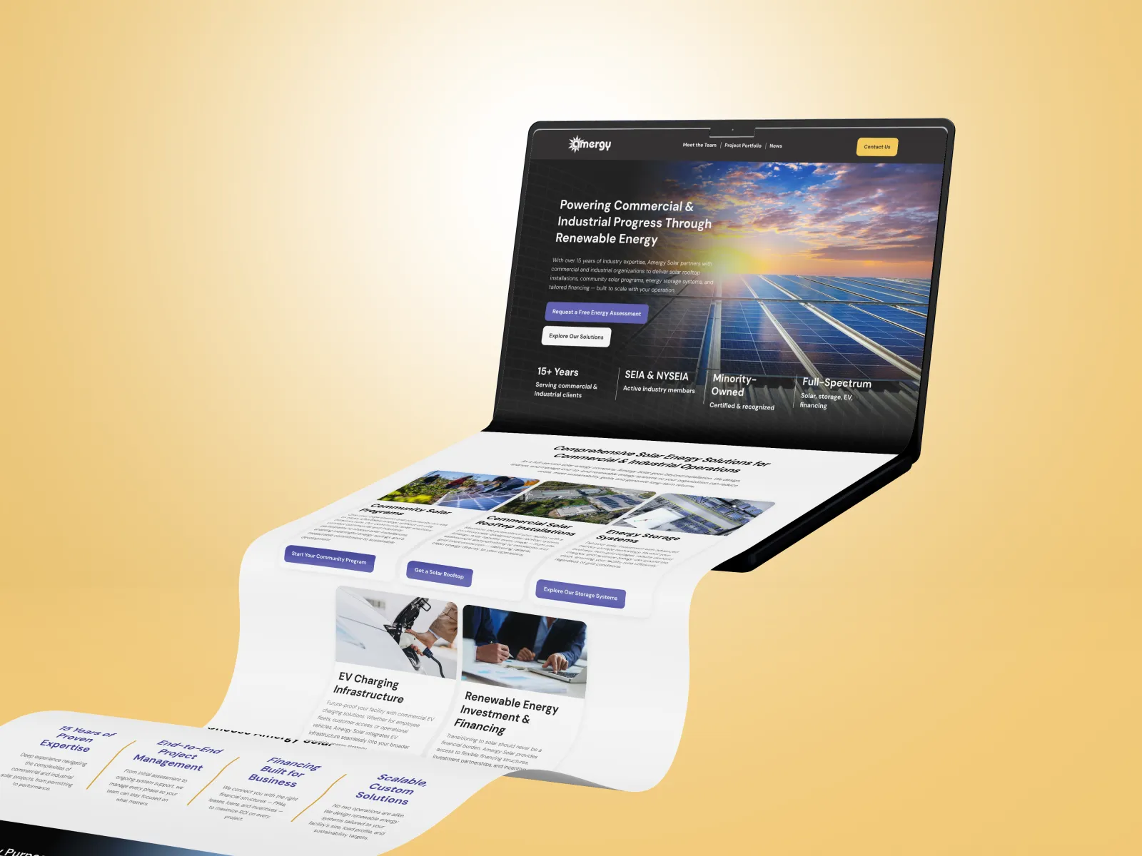 Amergy Solar: Landing Page Redesign