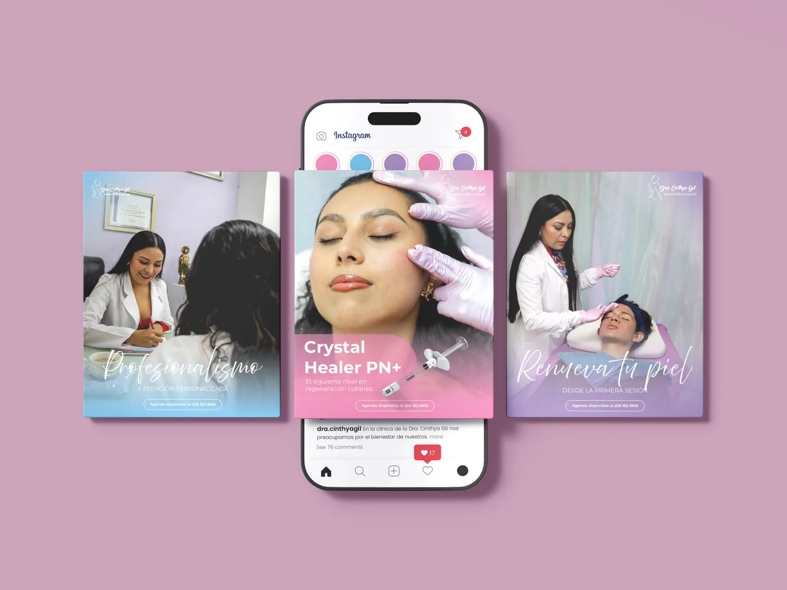 Beauty Clinic: Social Media & Digital Graphics