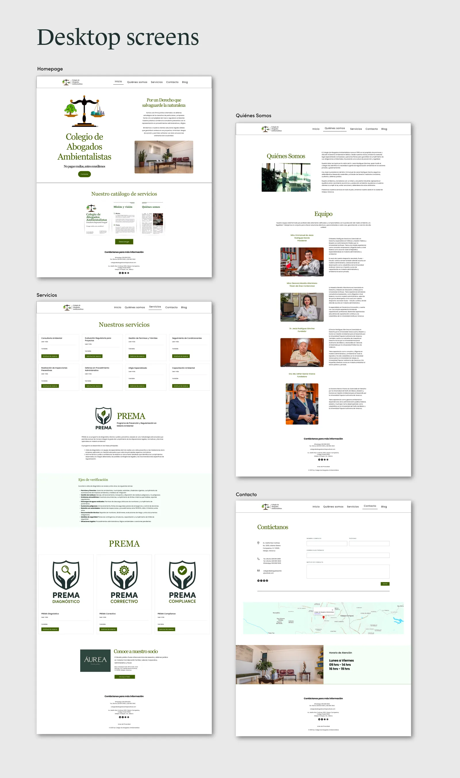 Colegio de Abogados Ambientalistas: Web Design