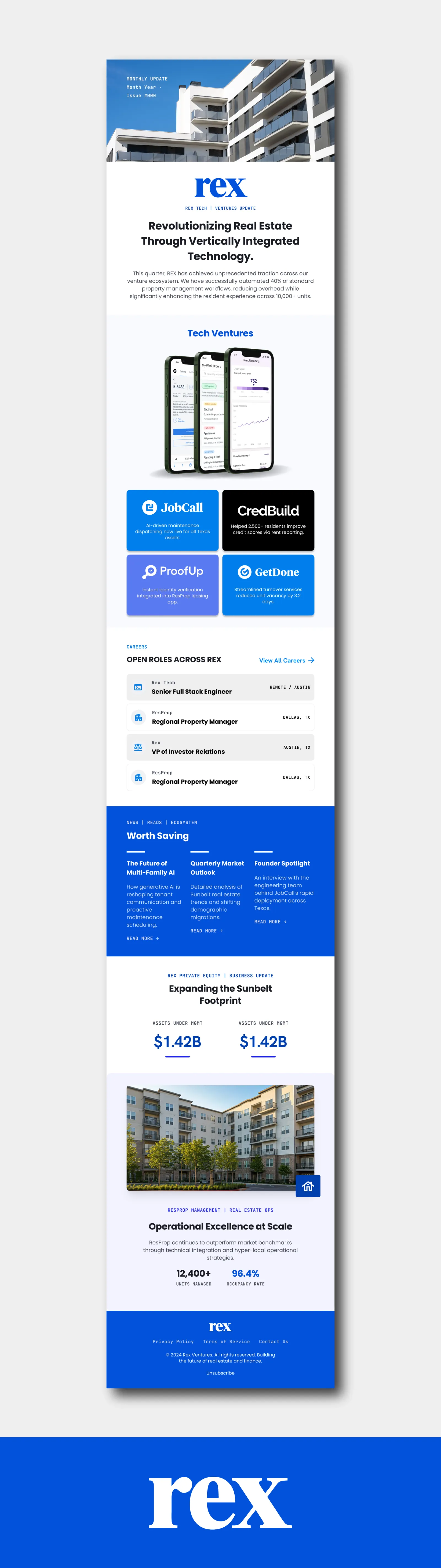 Email Newsletter Template: Rex